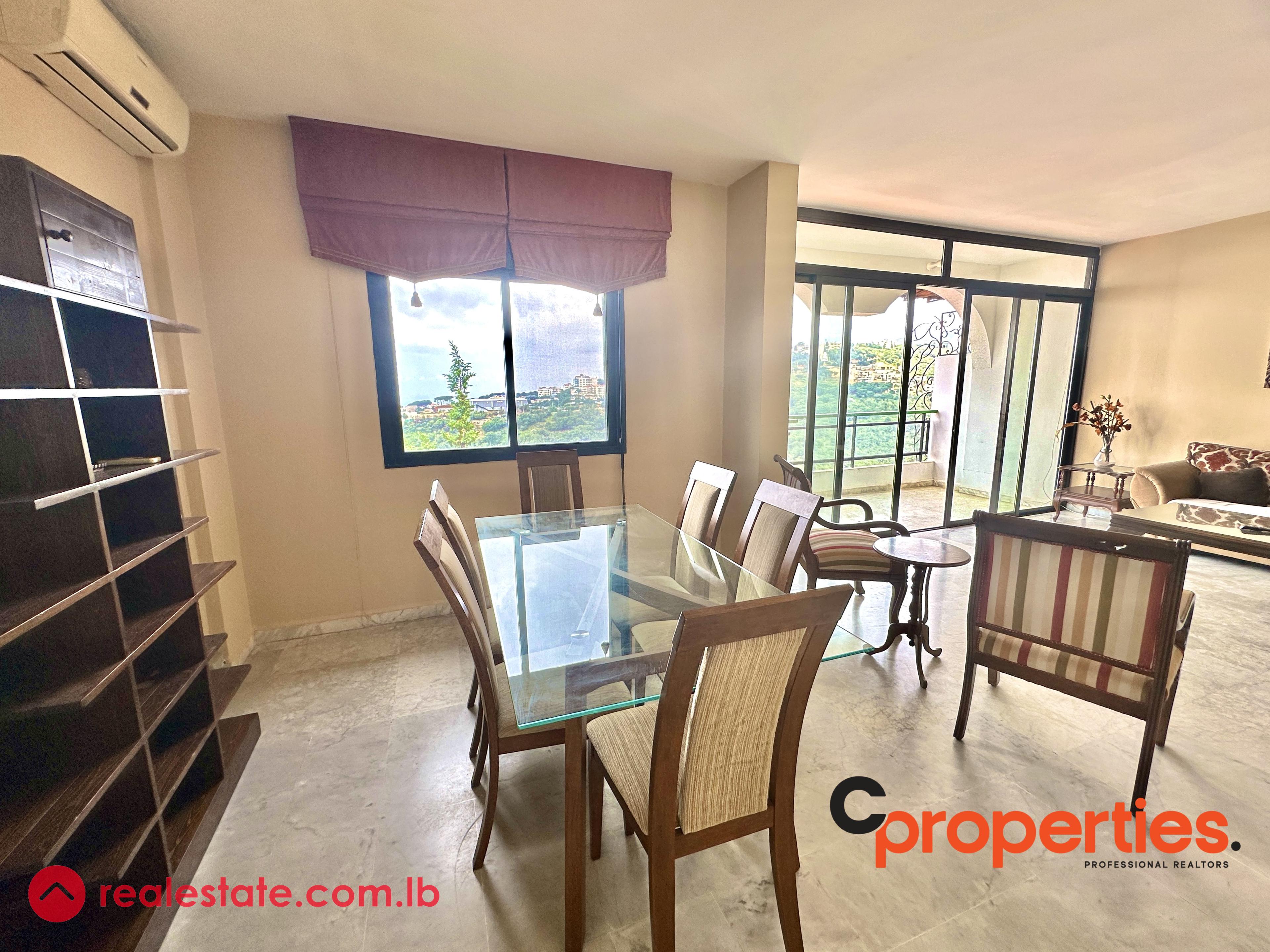 Furnished Apartment for Sale in Mansourieh with stunning view